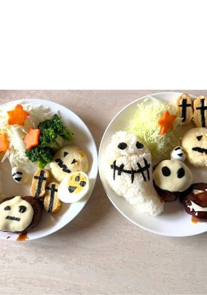 ハロウィンプレート❣️お化けだゾォ〜-レシピのメイン写真