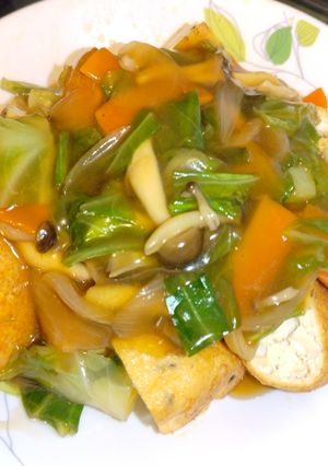 焼きがんもの和風野菜餡掛け-レシピのメイン写真