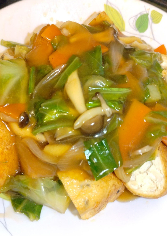 焼きがんもの和風野菜餡掛け-レシピのメイン写真