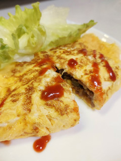 おかずになる!ひき肉オムレツ-レシピのメイン写真