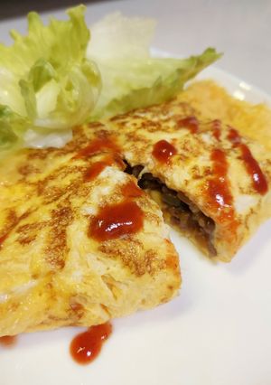 おかずになる！ひき肉オムレツ-レシピのメイン写真