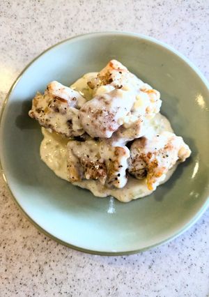 若鶏のクリーム煮　ヴァン・ブランソース-レシピのメイン写真