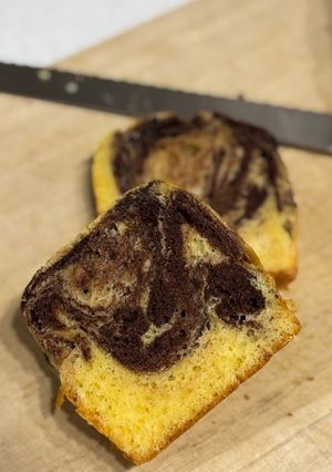 トースターでマーブルパウンドケーキ-レシピのメイン写真