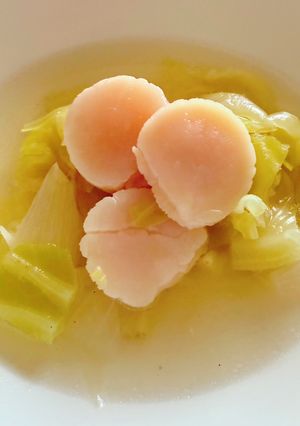 ミディアムレアホタテのスープ🥣😻-レシピのメイン写真