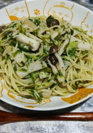 きのことあおさ海苔のトリュフ醤油パスタ-レシピのメイン写真
