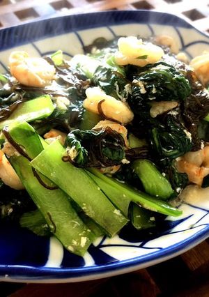 もずくと青菜の中華炒め-レシピのメイン写真
