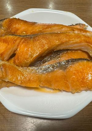下味なしで減塩で美味しく鮭を焼いてみた！-レシピのメイン写真