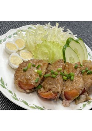 豚肉巻きトマト★動画あり★-レシピのメイン写真