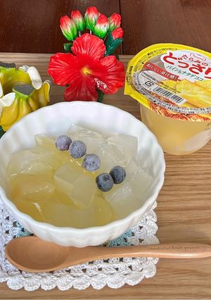 ひんやりデザート！ゼリーに寒天をプラス-レシピのメイン写真