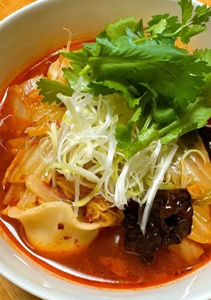 包丁を使わないで作る！水餃子入り麻辣湯-レシピのメイン写真