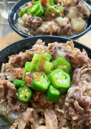 仕込み5分圧力鍋で！国産牛で作る贅沢牛丼-レシピのメイン写真