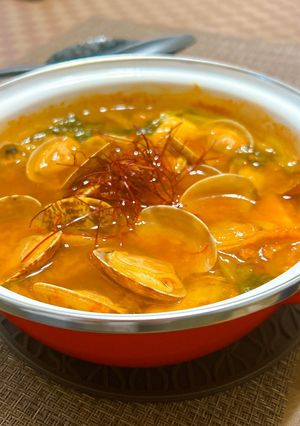 アサリと豆腐と青梗菜のキムチチゲ-レシピのメイン写真