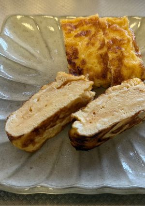 卵焼き練習#3 テフロンフライパン買いました。-レシピのメイン写真