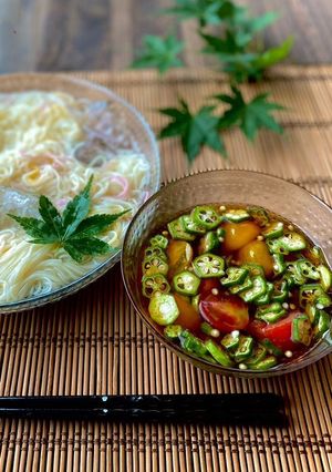 夏野菜素麺-レシピのメイン写真