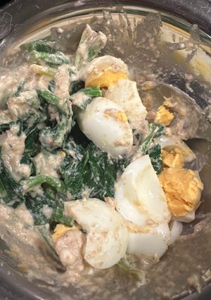 豆腐とほうれん草卵のサラダ-レシピのメイン写真