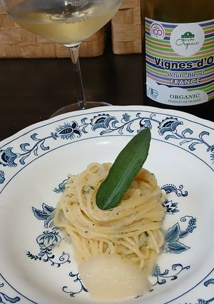 梨とイチジクの冷製パスタ-レシピのメイン写真