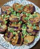 ナス🍆とひき肉のはさみ焼きあんかけ