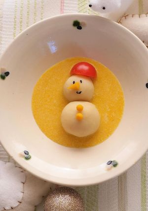 ポテト雪だるまとかぼちゃのポタージュ-レシピのメイン写真