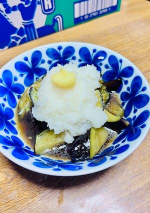 今日の副菜！茄子の揚げ浸しおろし添え-レシピのメイン写真