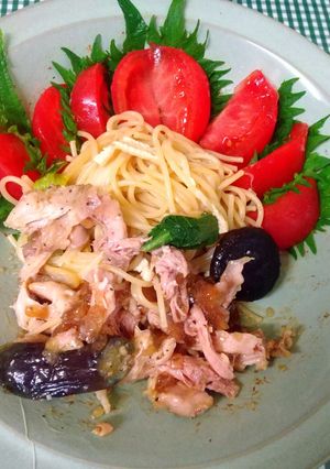 料理べた必見！つけタレ鶏を焼いた後パスタ-レシピのメイン写真
