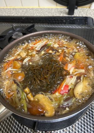 きのこと沖縄もずくの贅沢な和風スープ-レシピのメイン写真