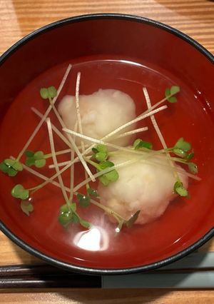冷凍えびで☆えびしんじょうのすまし汁-レシピのメイン写真