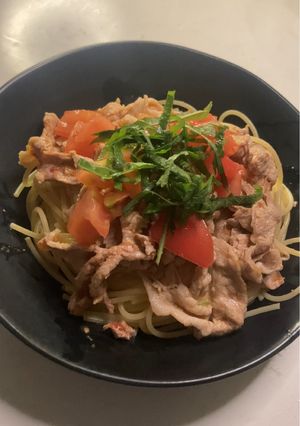 1皿で栄養完結！豚しゃぶトマトサラダ-レシピのメイン写真