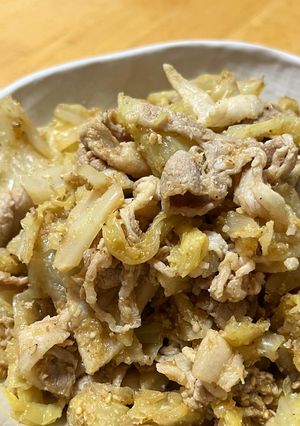 キャベツと豚肉のごま和え-レシピのメイン写真