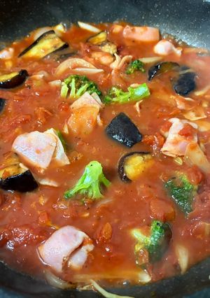 夏野菜の簡単万能トマトソース-レシピのメイン写真