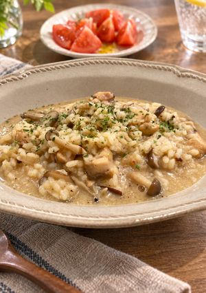 鶏肉ときのこの旨みたっぷり🍄チーズリゾット🧀✨-レシピのメイン写真