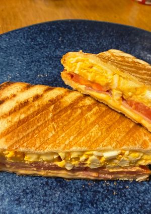 断面映え！具だくさんWチーズホットサンド-レシピのメイン写真