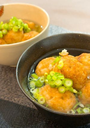 簡単お夜食！冷凍たこ焼きで明石焼風吸い物-レシピのメイン写真