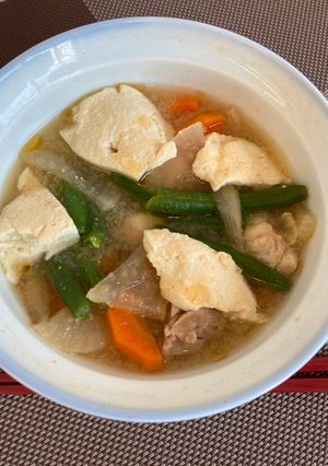 電子レンジで作る！味噌けんちん汁風-レシピのメイン写真