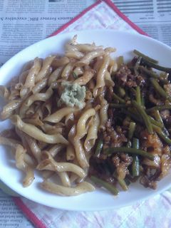 焼き肉&にんにくの芽+ペンネリーチェ-レシピのメイン写真