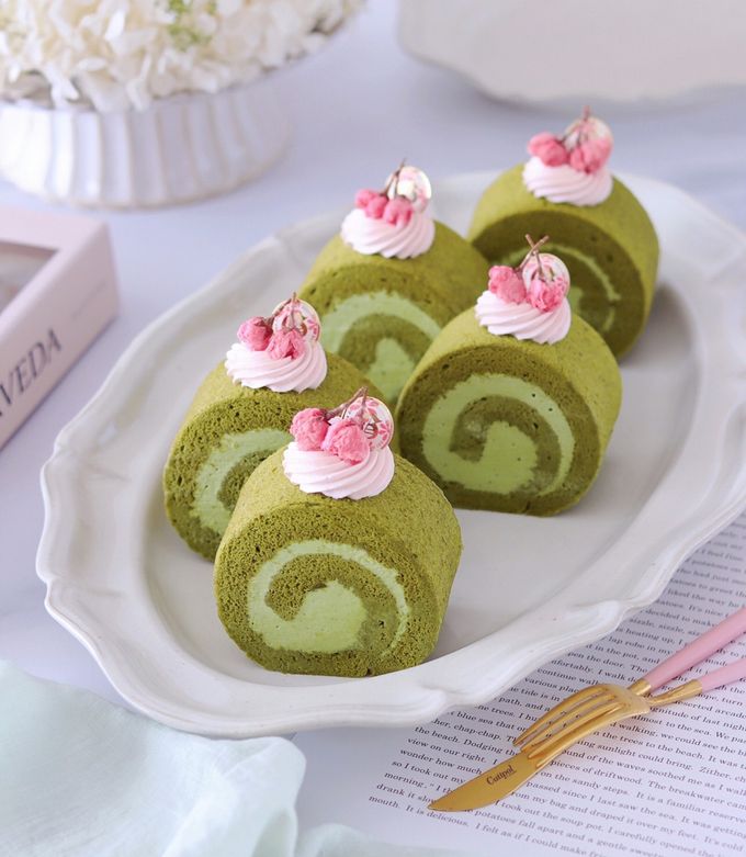 桜香る抹茶ロールケーキ by moe's cafe 【クックパッド】 簡単おいしい