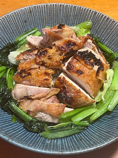 ダイエット♡鶏もも肉の塩焼きと小松菜添え-レシピのメイン写真