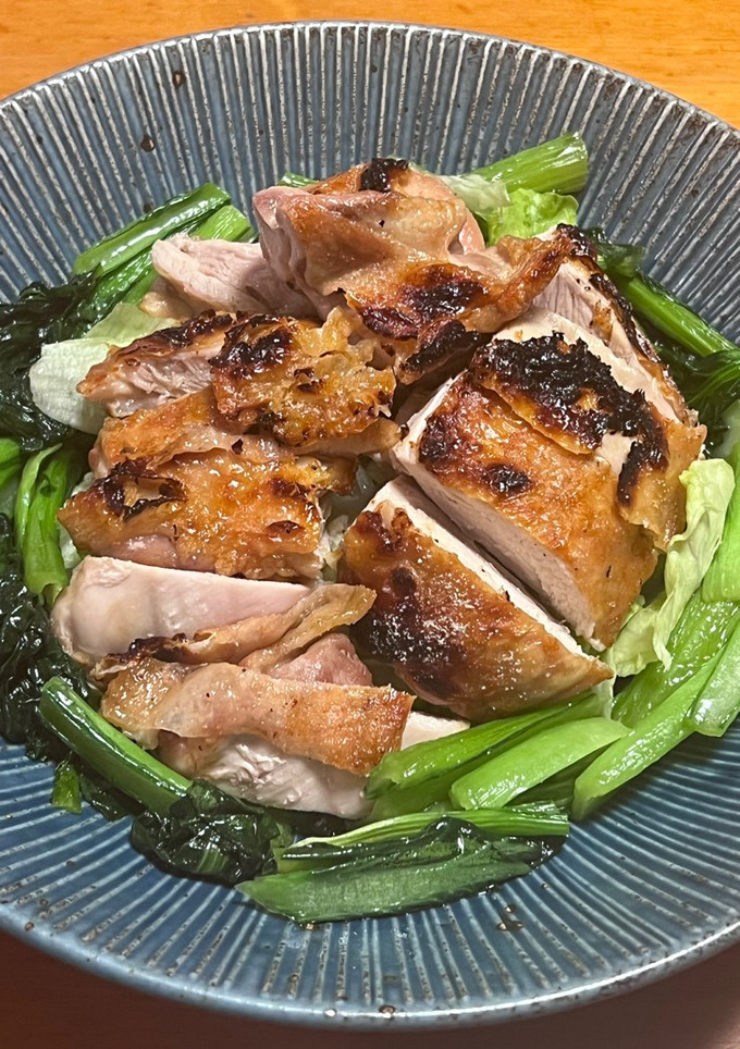 ダイエット♡鶏もも肉の塩焼きと小松菜添え-レシピのメイン写真