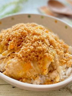 あとがけでサクサク!卵とじチキンカツ丼-レシピのメイン写真