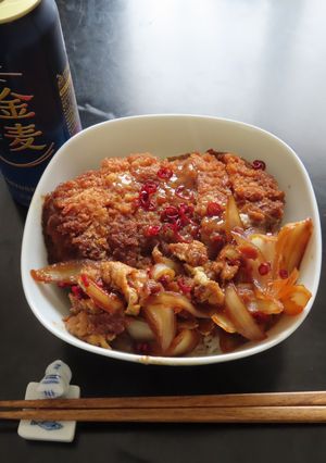 簡単ピリ辛かつ丼：自分用覚書-レシピのメイン写真