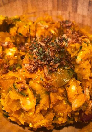 レンジで！かぼちゃと豆のクリーミーサラダ-レシピのメイン写真