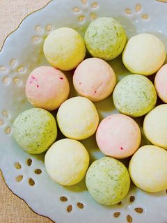 お花見ボーロ 片栗粉で簡単♪材料3つ-レシピのメイン写真