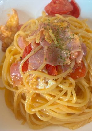 ミニトマトのカルボナーラ🍅-レシピのメイン写真