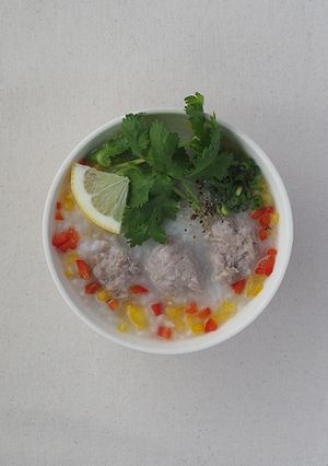 おかゆメーカーで簡単！タイ風鶏粥ジョーク-レシピのメイン写真