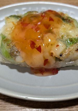 あさりとオクラのもっちり焼き-レシピのメイン写真