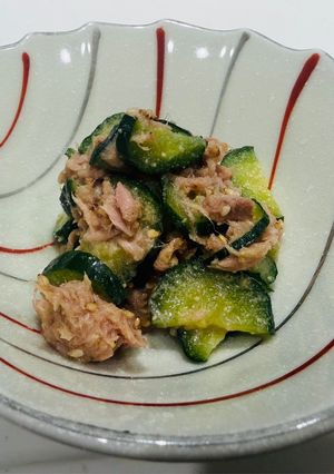 冷凍きゅうりとツナ缶の胡麻酢和え-レシピのメイン写真