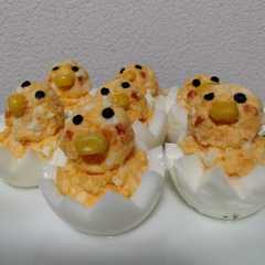 รูปของ ゆで卵で♡ピヨピヨたまご♡