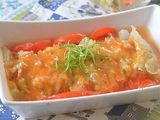 白菜と豚バラの重ね蒸し コチュチーズのせ
