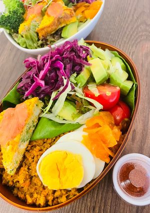 野菜たっぷりドライカレー弁当-レシピのメイン写真