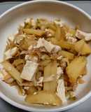 切干大根とじゃがいもと豆腐の煮物