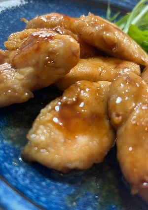 簡単！ササミの梅照り焼き-レシピのメイン写真